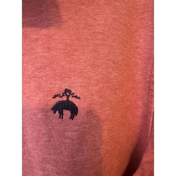 Brooks Brothers Sweater Mens Large Red Pinkish Henley Pullover Casual Sheep Logo - Picture 4 of 5